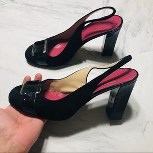 Kate Spade sling back block heels